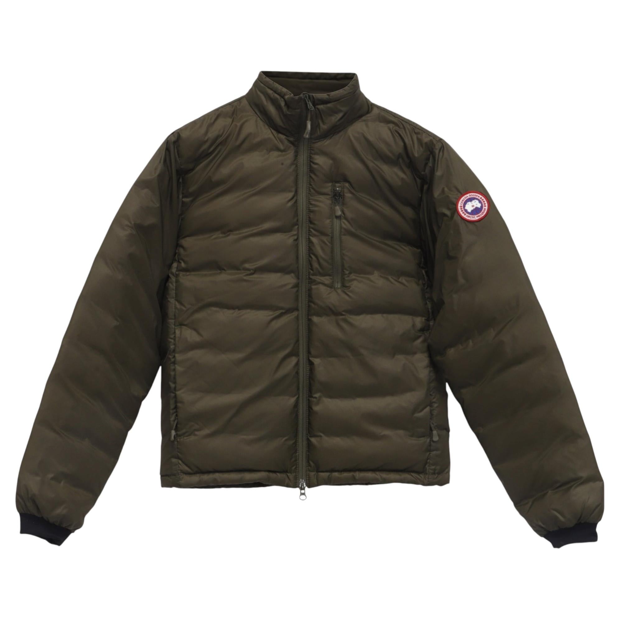 Pre-owned Canada Goose Lodge Packable Quilted Ripstop Down Jacket In Green Nylon