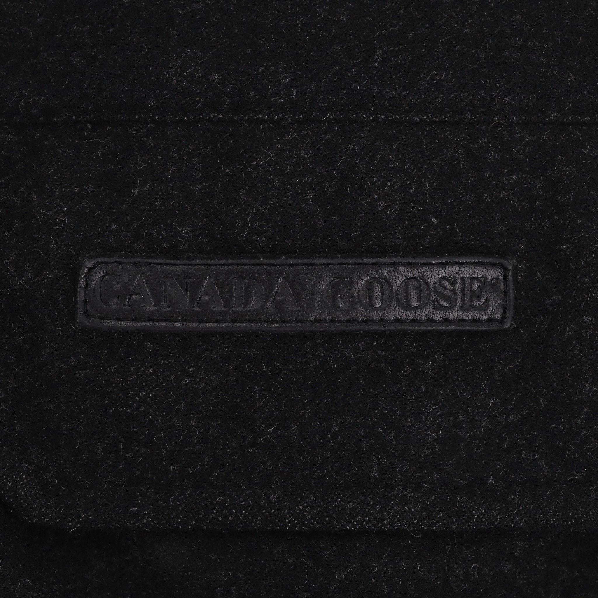 Canada Goose & Loro Piana Wool & Down Bomber Jacket With Coyote Fur Trim For Sale 3