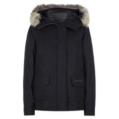 Canada Goose & Loro Piana Wool & Down Bomber Jacket With Coyote Fur Trim