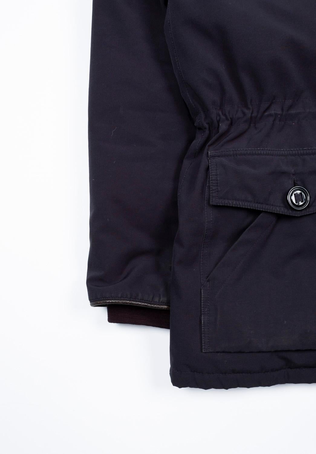 Canada Goose Herren Jacke Daunenmantel Parka Fell Hoodie Größe XL, S1294 im Zustand „Gut“ im Angebot in Kaunas, LT