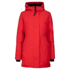 Used Canada Goose Red Victoria Zip Down Jacket Size S