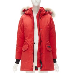 CANADA GOOSE Trillium Parka Fusion Fit Rote Duck down Puffjacke XS