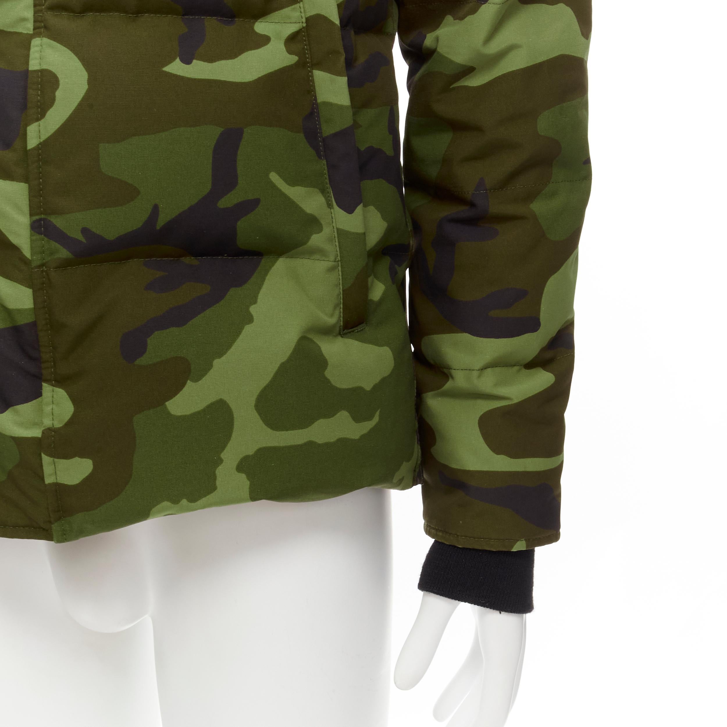 CANADA GOOSE Wyndham Parka fur hood green camouflage duck down puffer jacket M 2