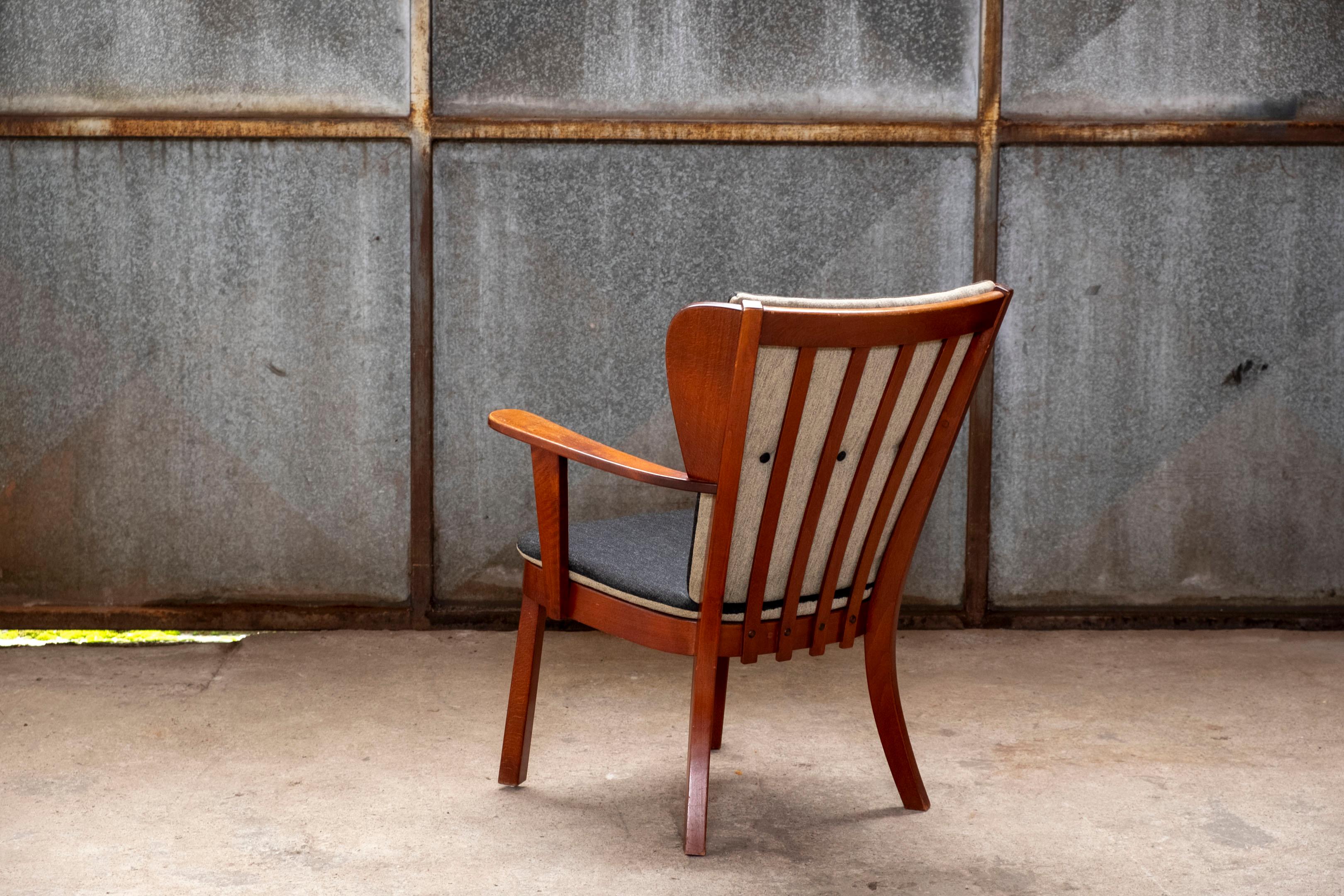 Canada Lounge Chair by Christian E. Hansen, by Fritz Hansen, 1944 Denmark For Sale 2