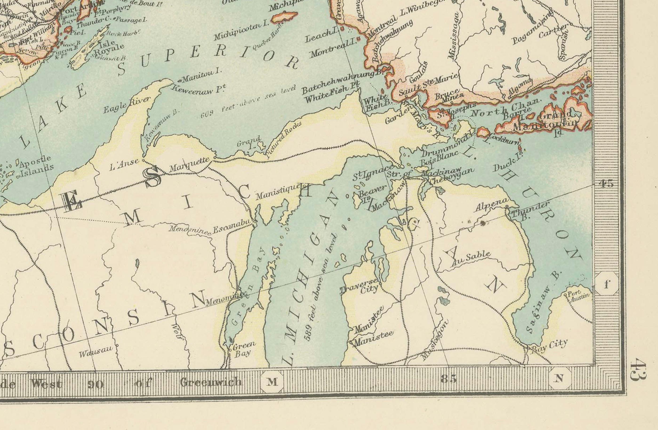 Carte du Canada 1903 - Dominion du Canada, feuille du centre-ouest en vente 1