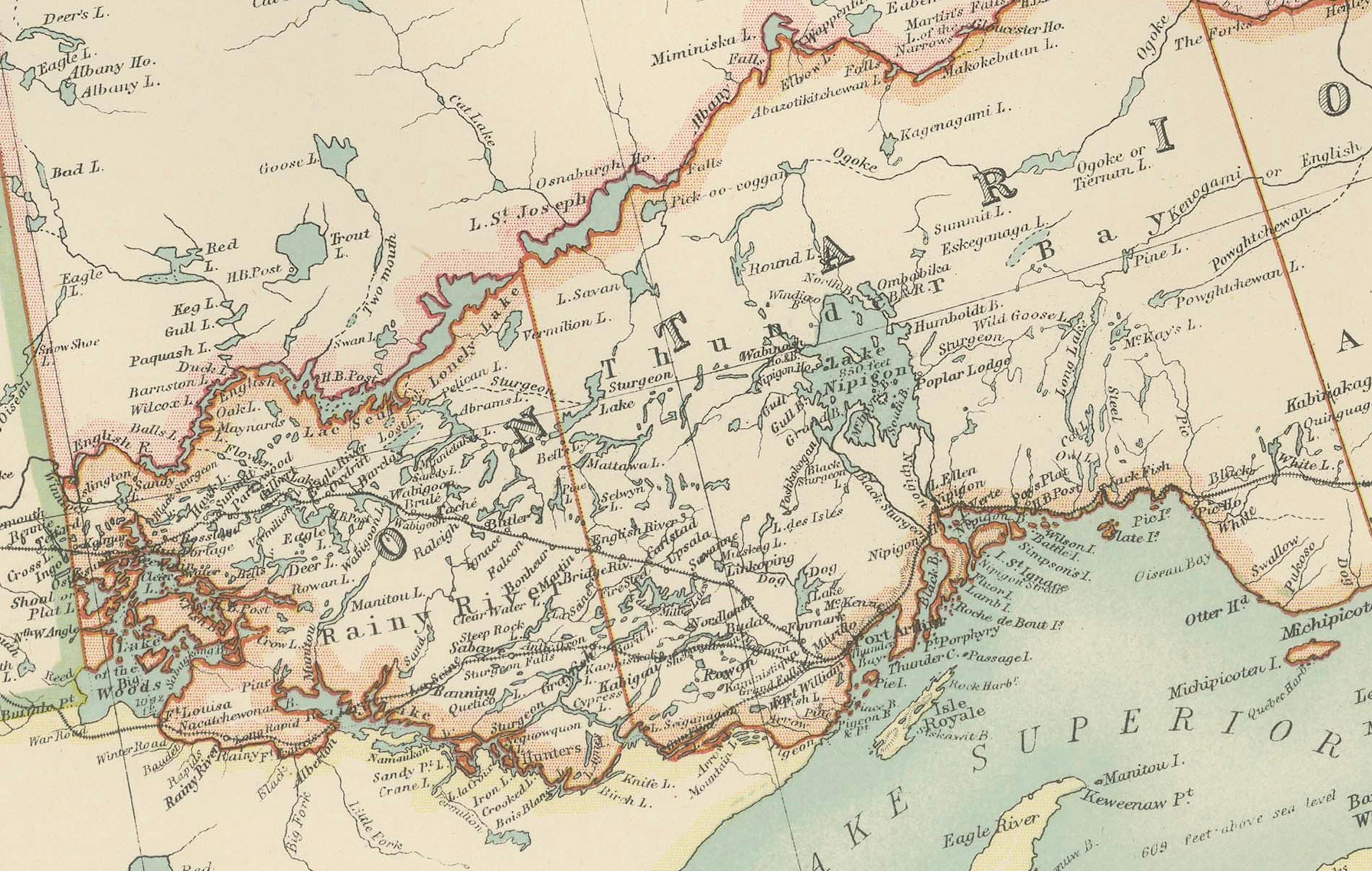 Carte du Canada 1903 - Dominion du Canada, feuille du centre-ouest en vente 2