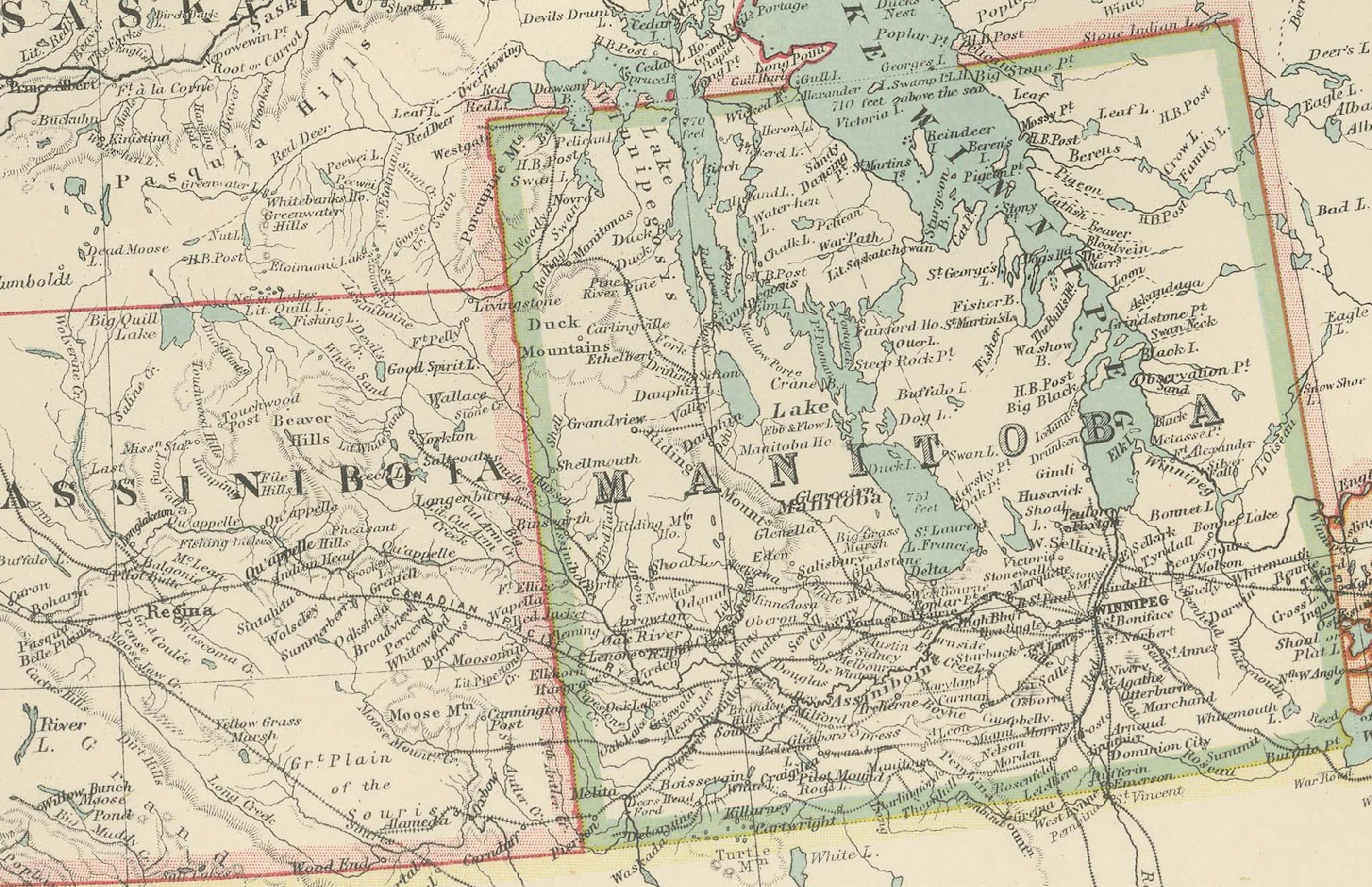 Carte du Canada 1903 - Dominion du Canada, feuille du centre-ouest en vente 3