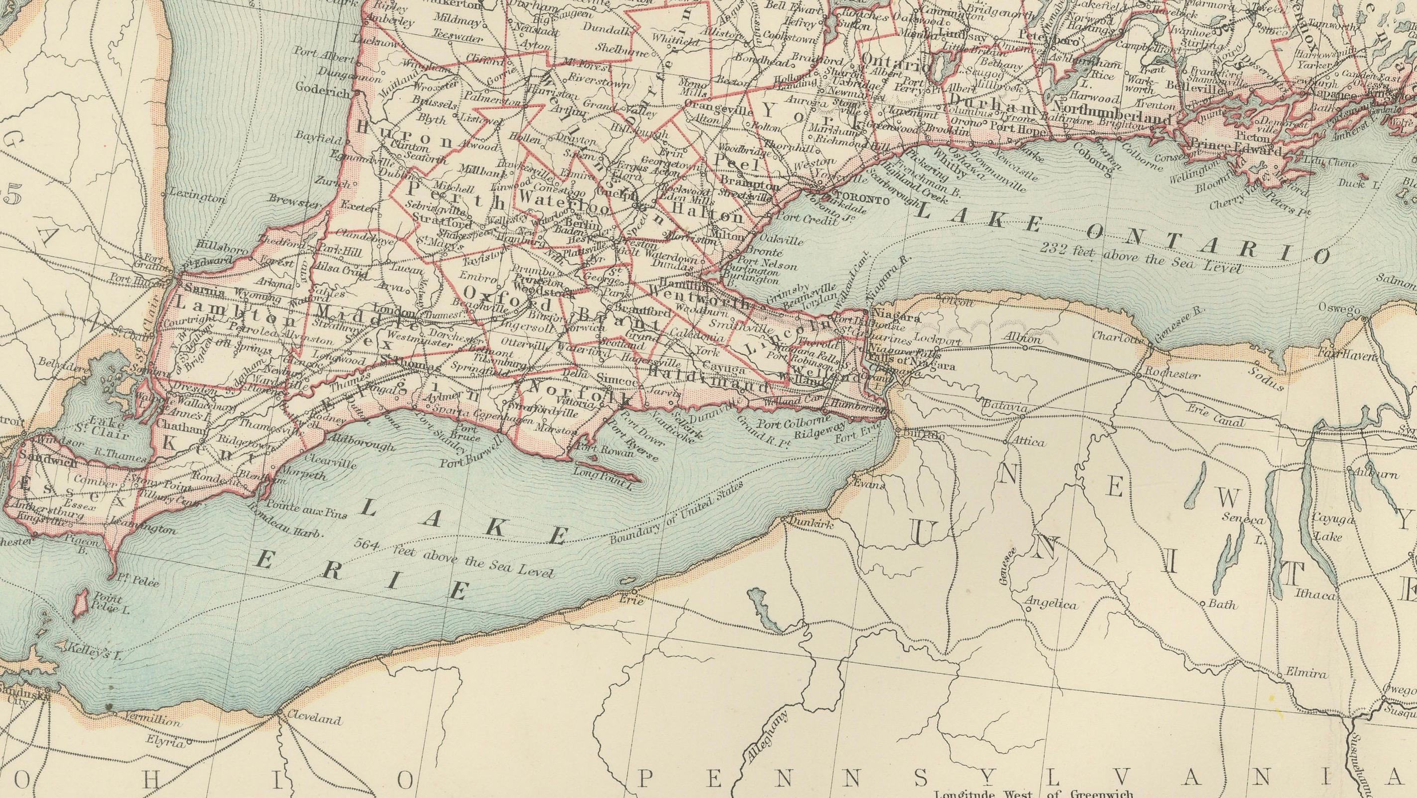 Carte du Canada 1903 - Dominion du Centre-Est - Ontario, Québec et autres

Cette captivante carte ancienne, intitulée 