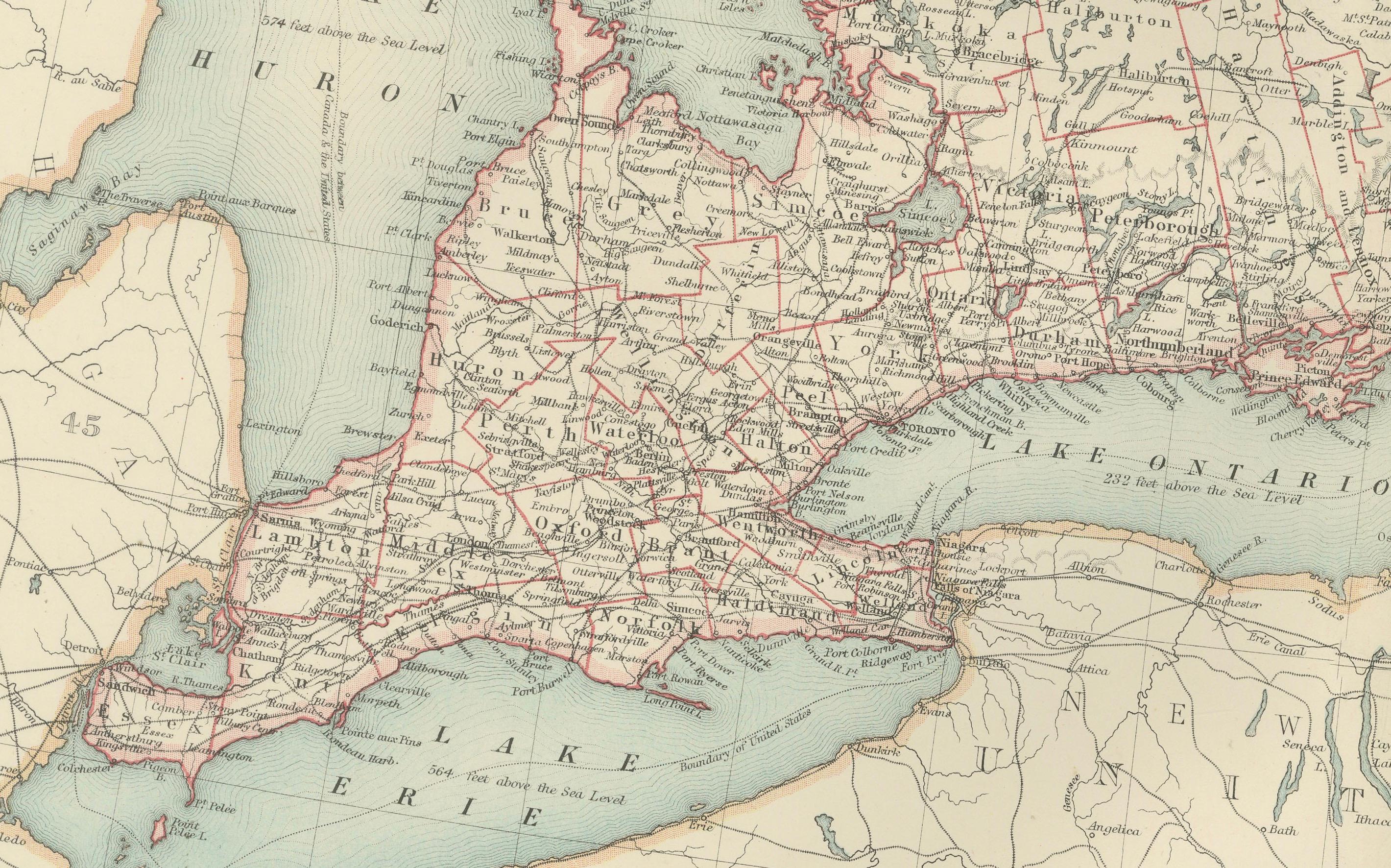 Carte du Canada 1903 - Dominion du Centre-Est - Ontario, Québec et autres en vente 1