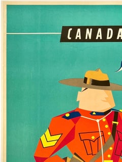 CANADA - QANTAS Original Vintage Airline Travel Tourism Australia Poster MCM