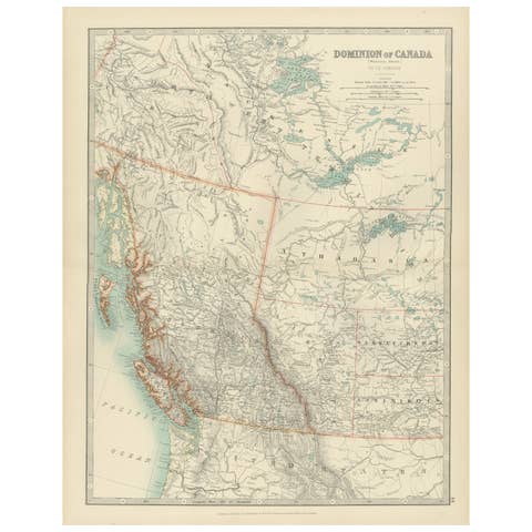 Canada’s West – 1903 Engraved Map by Johnston – Unique and Historic