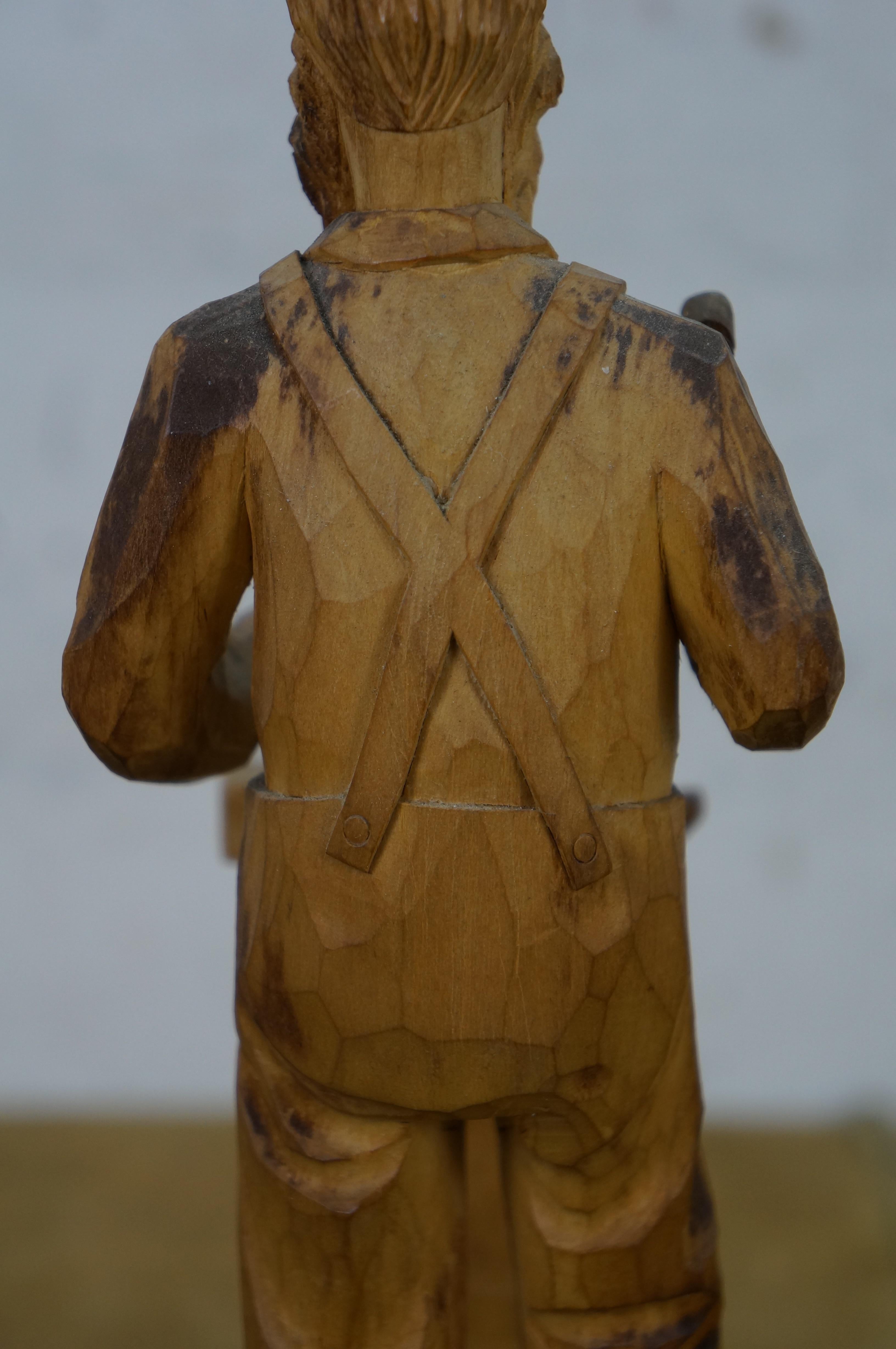 Andre Bourgault Simon Dube Forgeron Enclume Wood Wood Sculpture 10