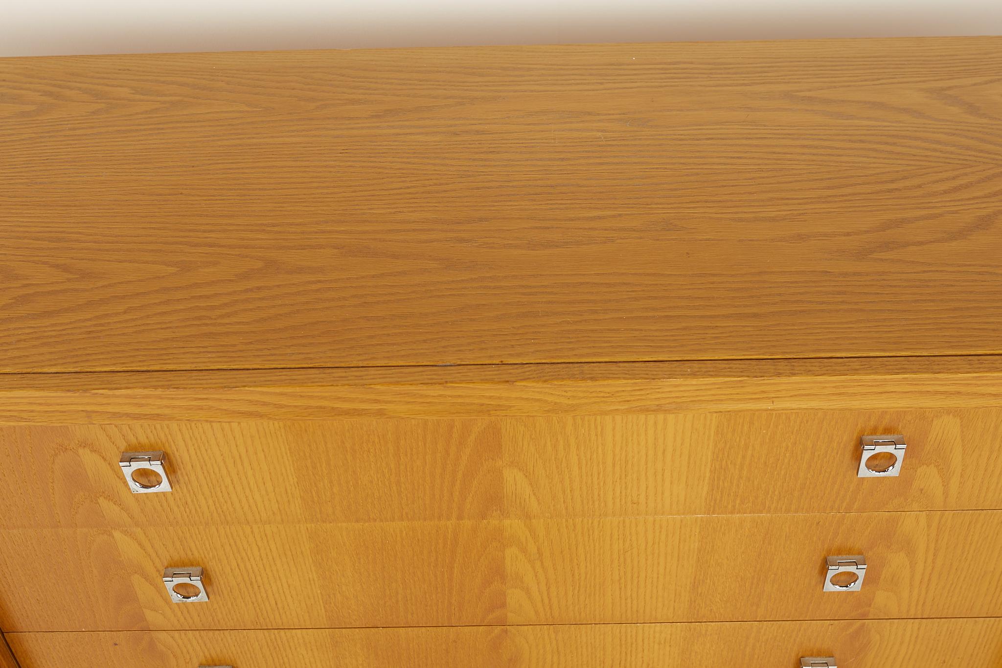 Chêne Crédence canadienne Brutalist Mid Century Sideboard Oak and Rosewood Credenza