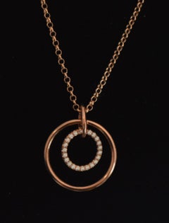 Kanadische Diamant-Anhänger-Halskette 14KT Gold 0,50 Karat Diamanten lang 22 Zoll lang