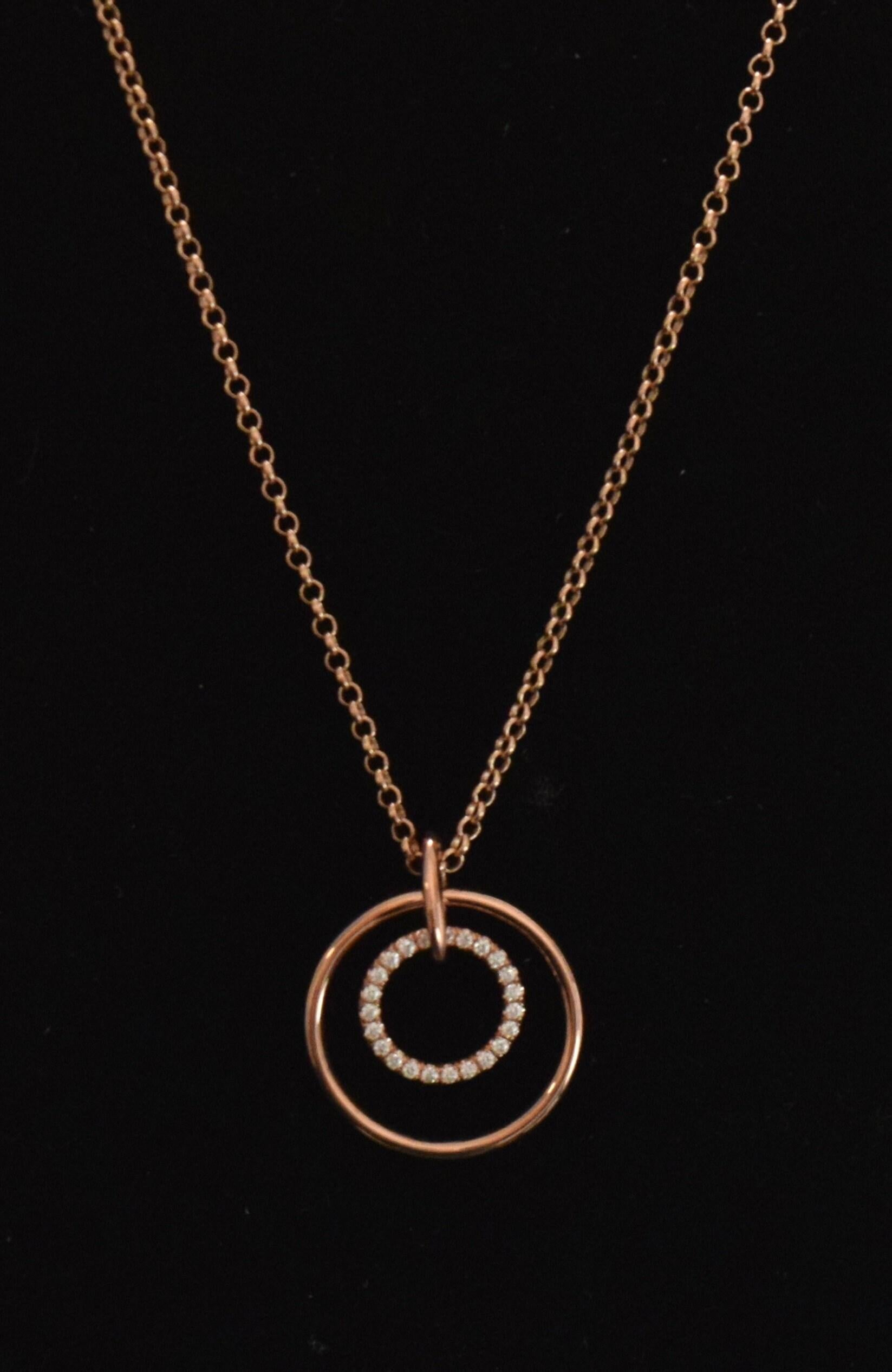 Collana con diamante canadese in oro 14KT con 0,50 carati di diamanti lunga 22 pollici In condizioni Nuovo in vendita a Boca Raton, FL