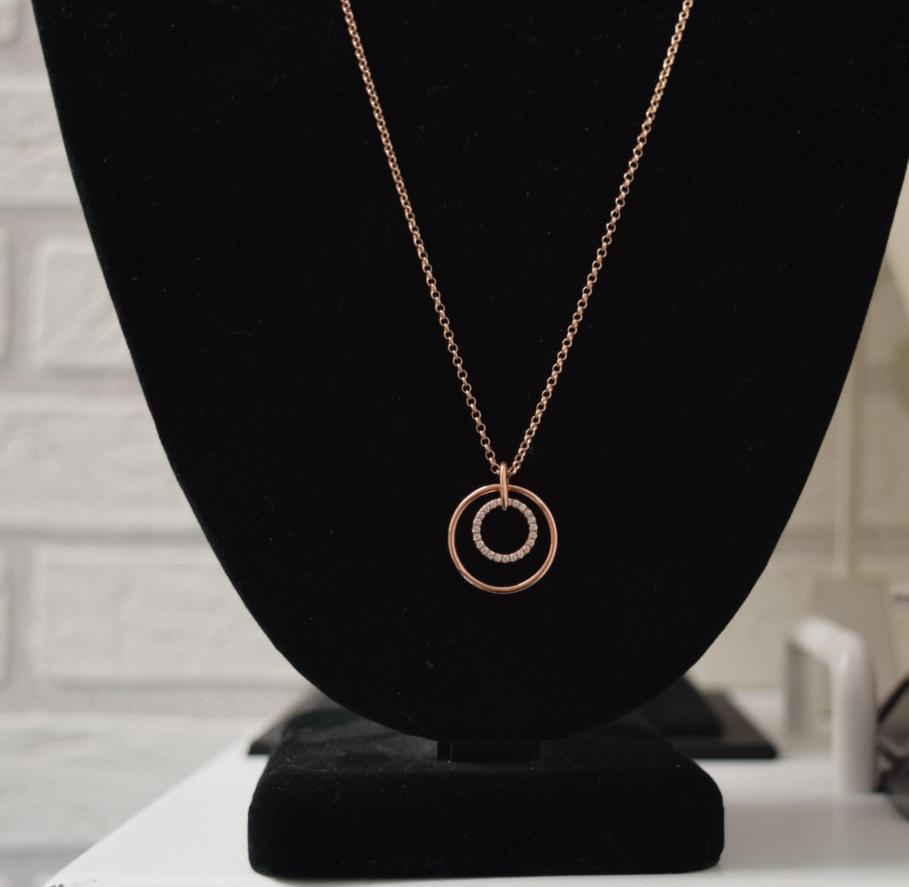 Collana con diamante canadese in oro 14KT con 0,50 carati di diamanti lunga 22 pollici in vendita 2