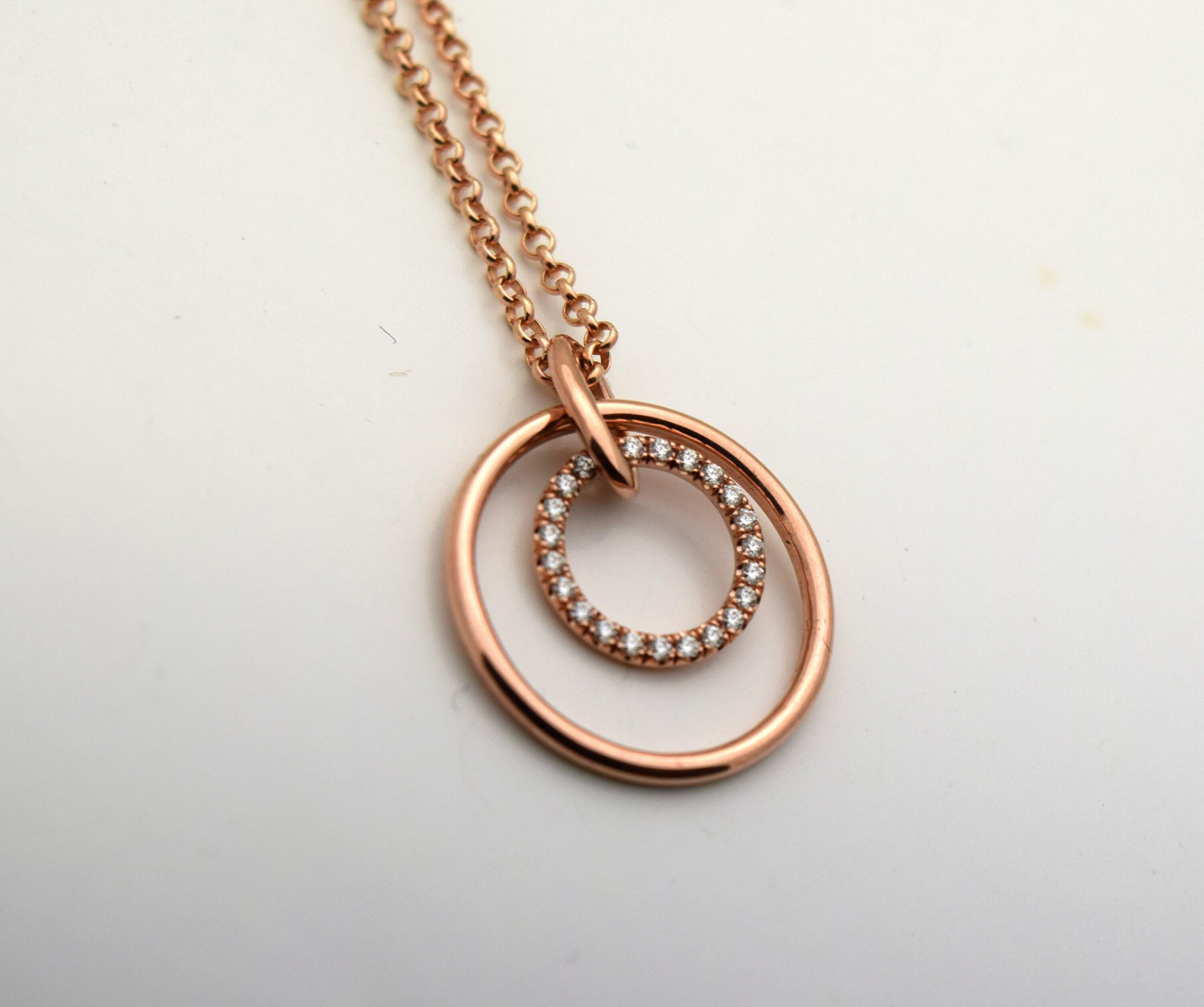 Collana con diamante canadese in oro 14KT con 0,50 carati di diamanti lunga 22 pollici in vendita 3