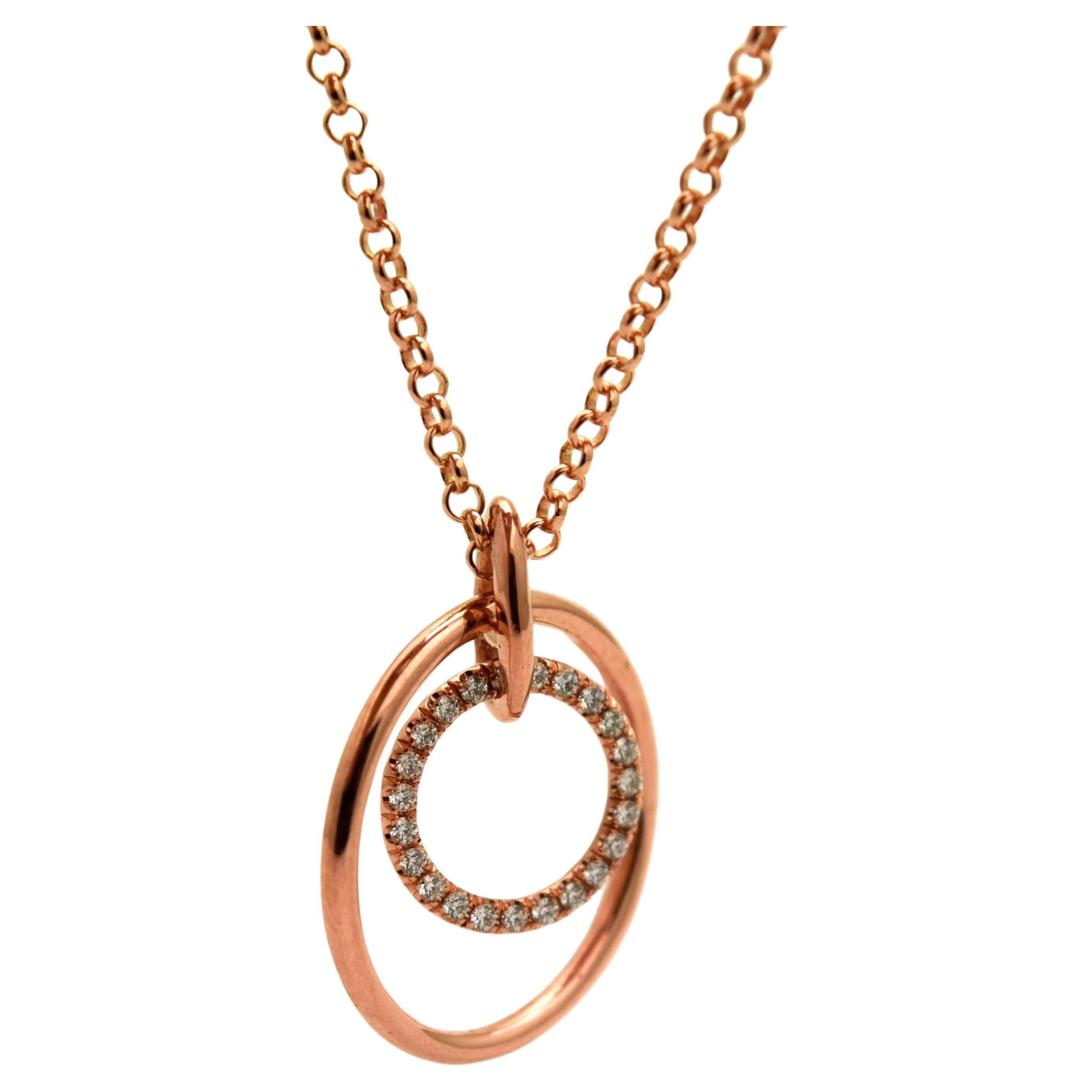 Canadian diamond pendant necklace 14KT gold 0.50ct diamonds long 22" long