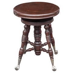 Canadian Early 20thC Mahogany Piano Stool