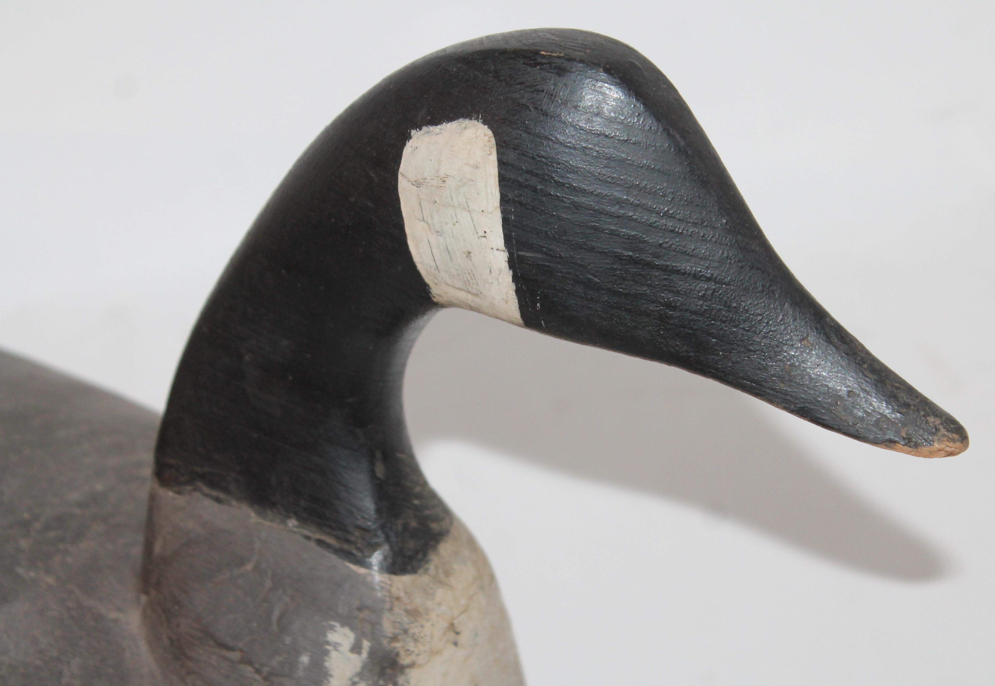 American Canadian Goose Decoy/Early 20th Century Signed