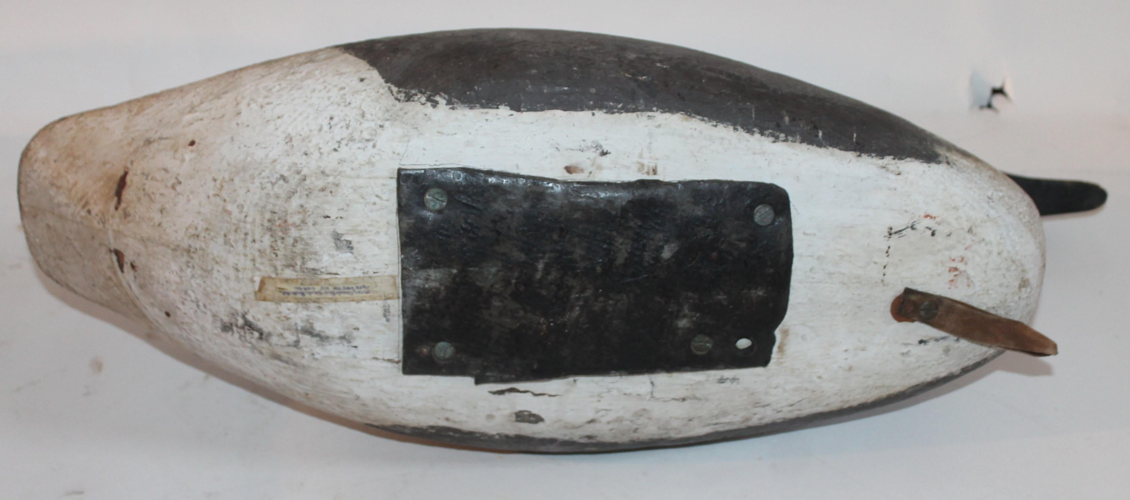 Wood Canadian Goose Decoy/Early 20th Century Signed