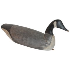 Antique Canadian Goose Decoy/Early 20th Century Signed