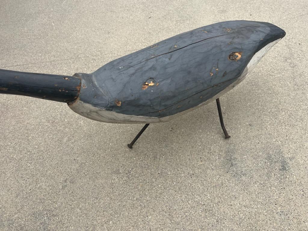 Hand-Carved Canadian Goose Decoy on Rod Nails For Sale