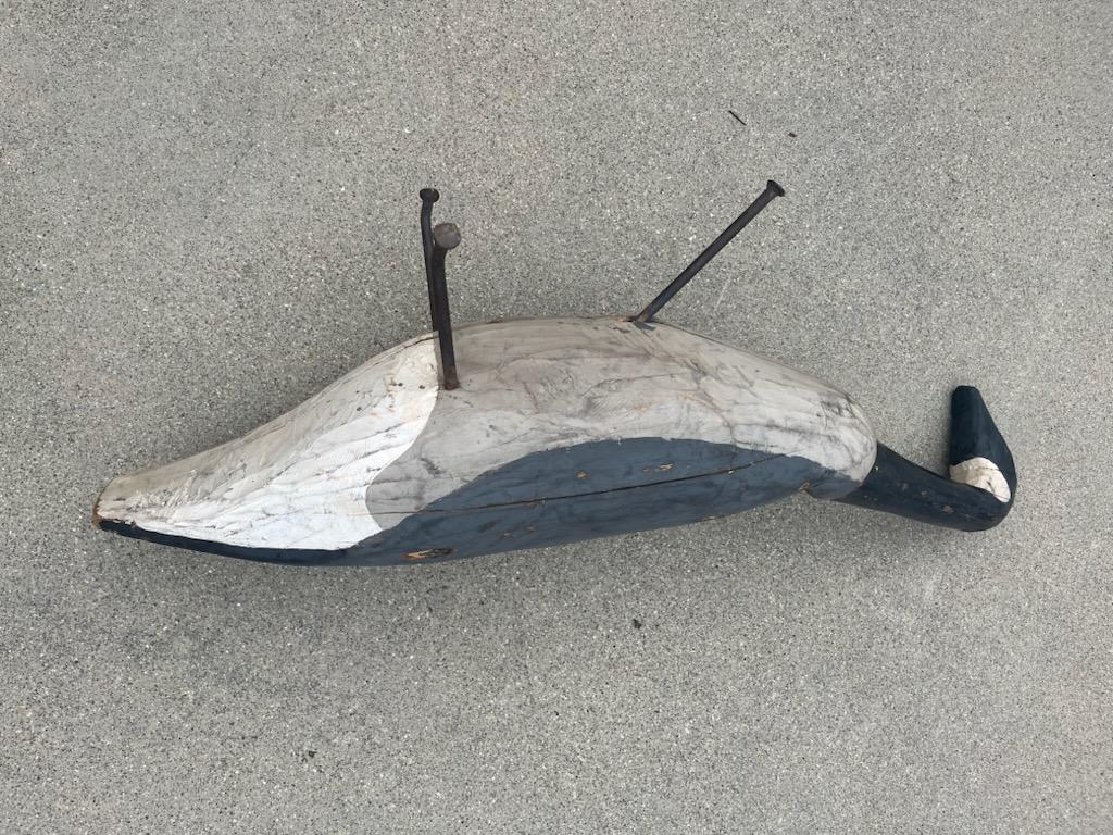 Wood Canadian Goose Decoy on Rod Nails For Sale