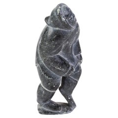 Canadian Inuit Man Hardstone Sculpture Carving