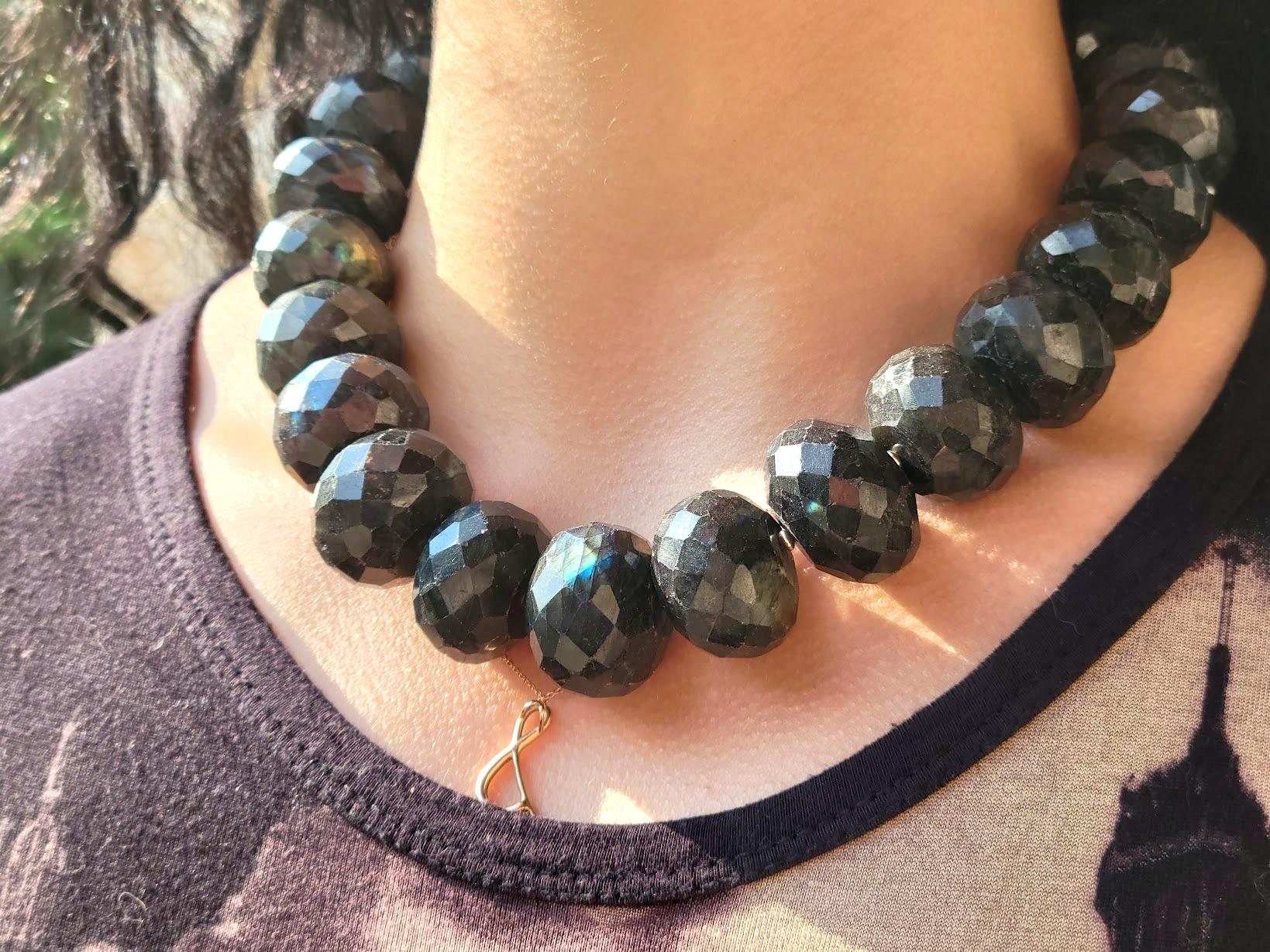 Collana di perline di labradorite canadese in vendita 1