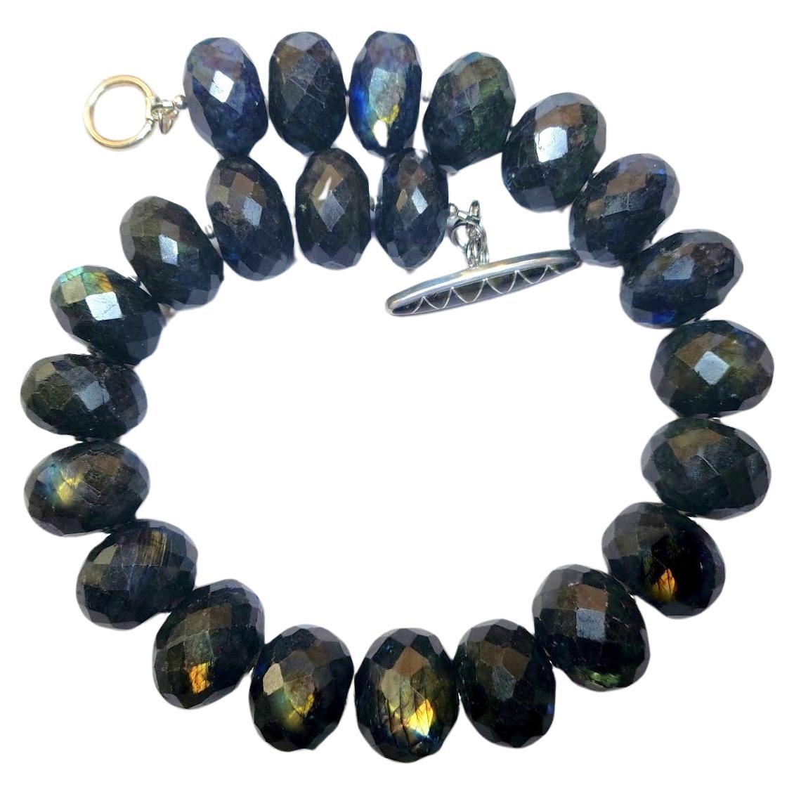 Canadian Labradorite Beaded Necklace For Sale