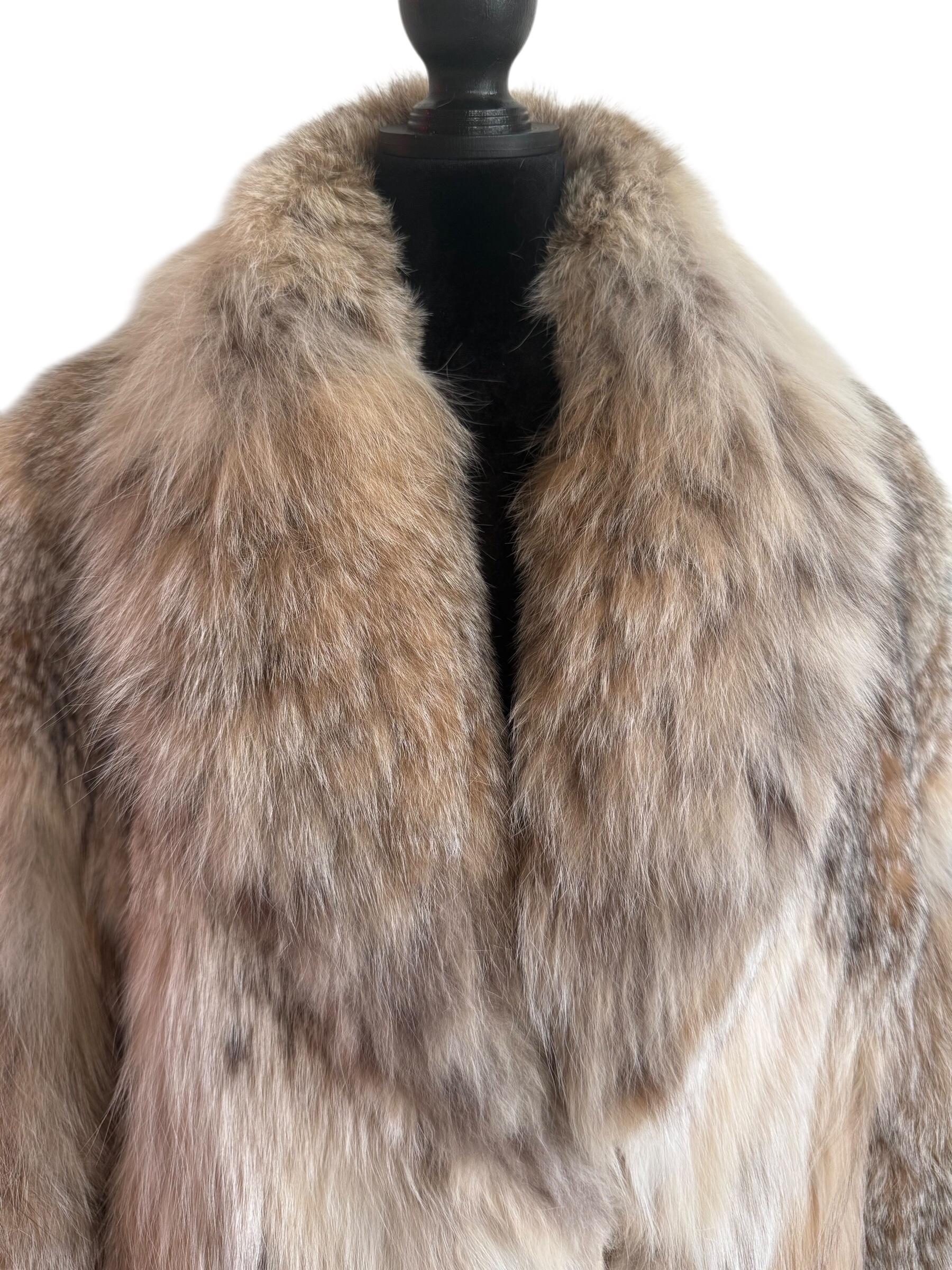 Cappotto leggero in pelliccia di lince canadese taglia 12/M in vendita 2