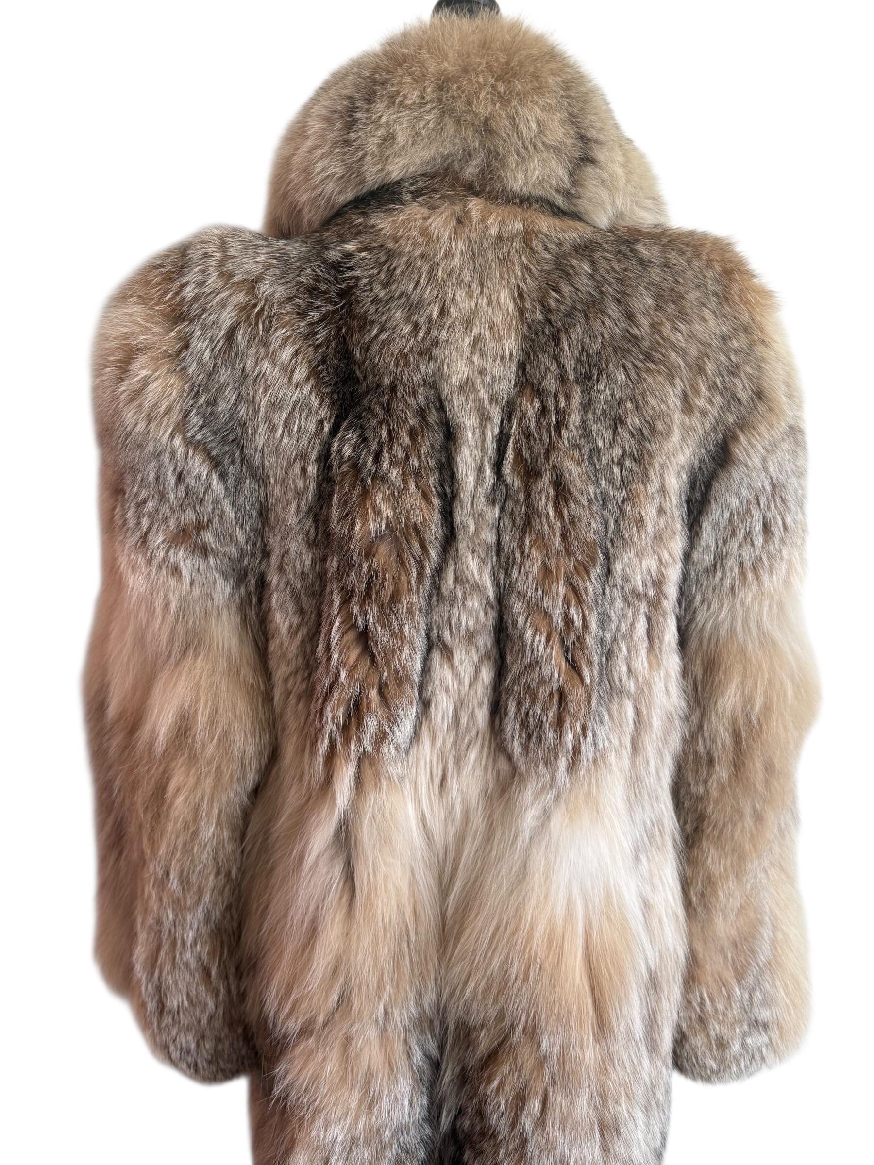 Cappotto leggero in pelliccia di lince canadese taglia 12/M in vendita 4