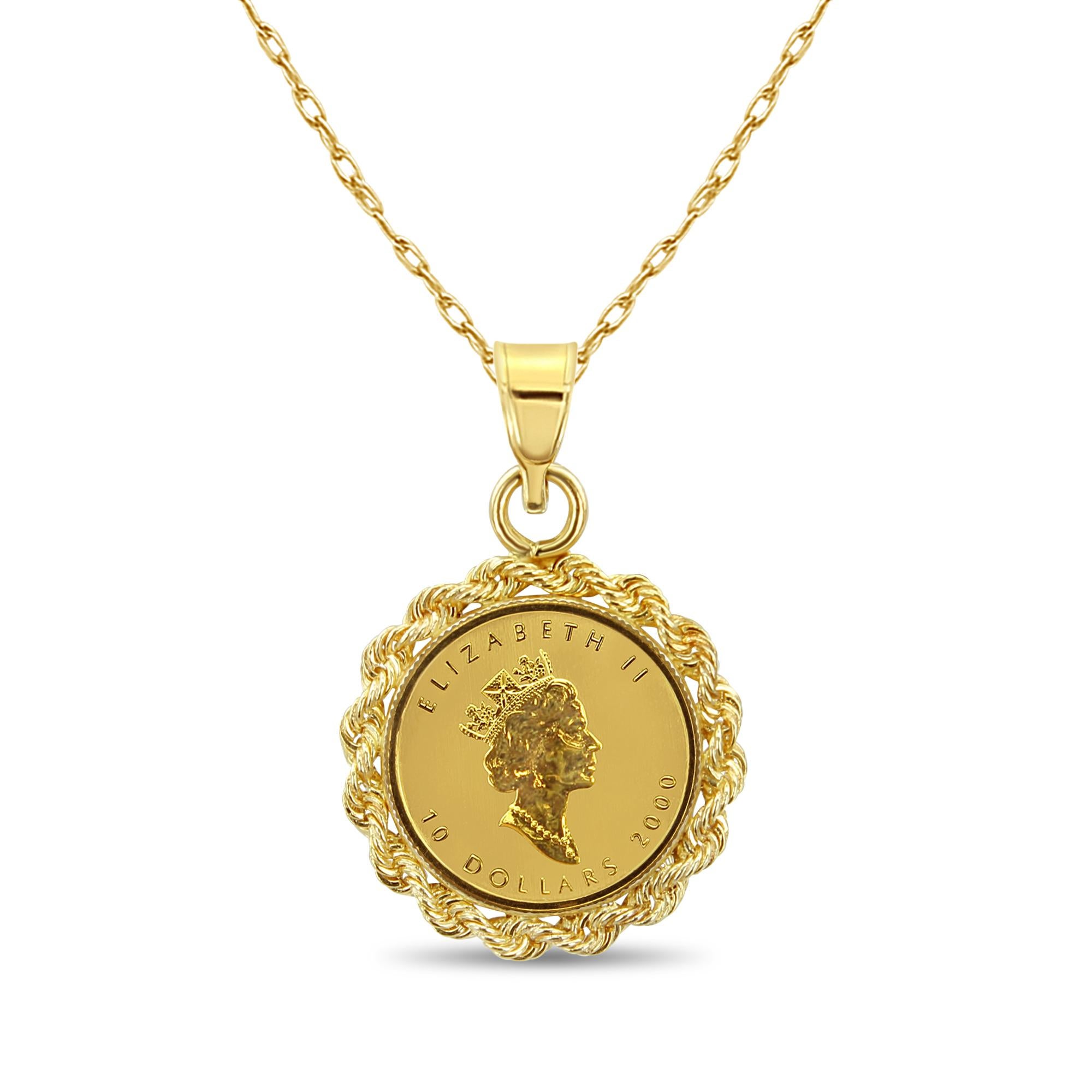 gold maple leaf pendant