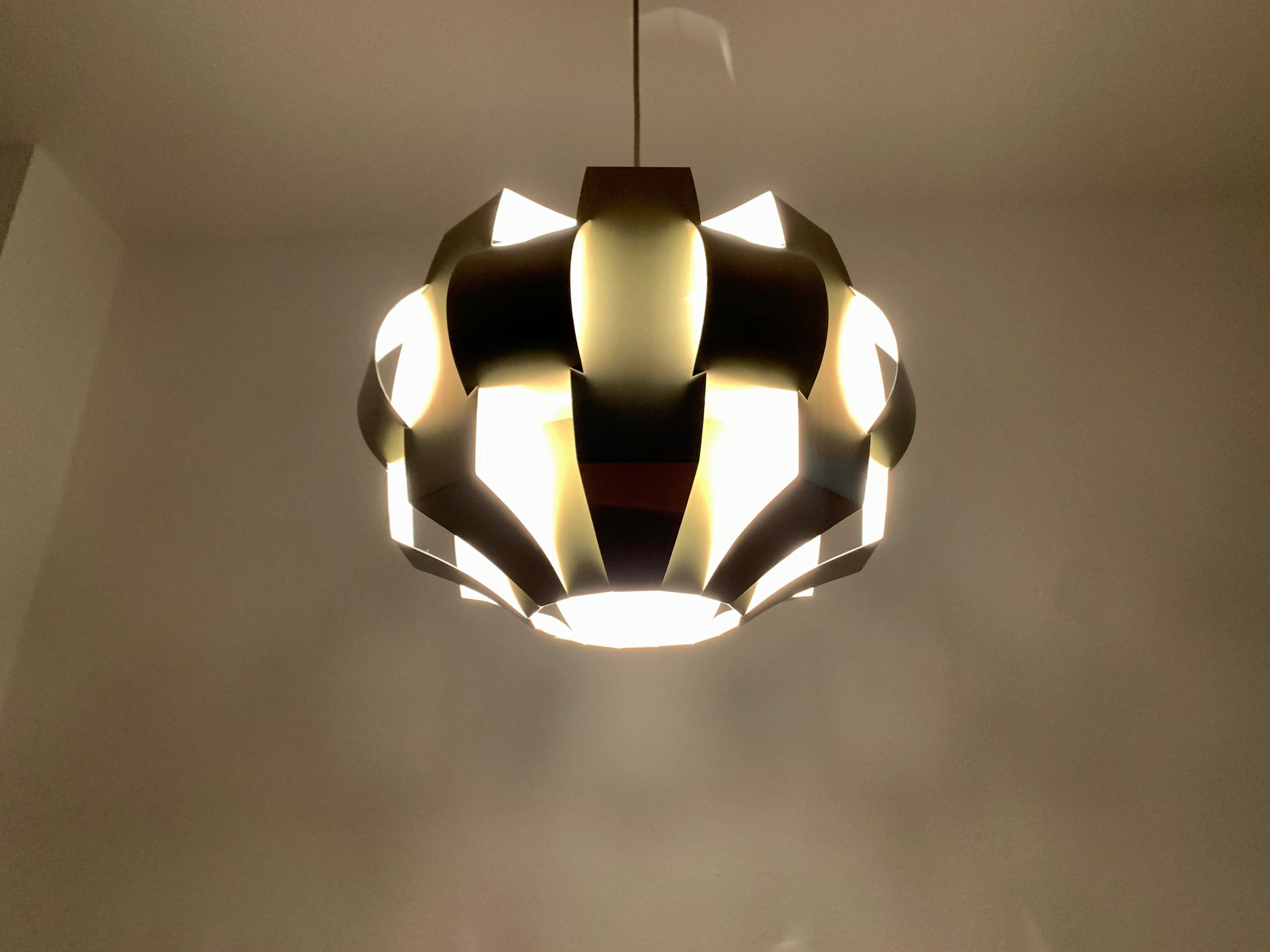 Canadian Origami Metal Pendant Lamp For Sale 6