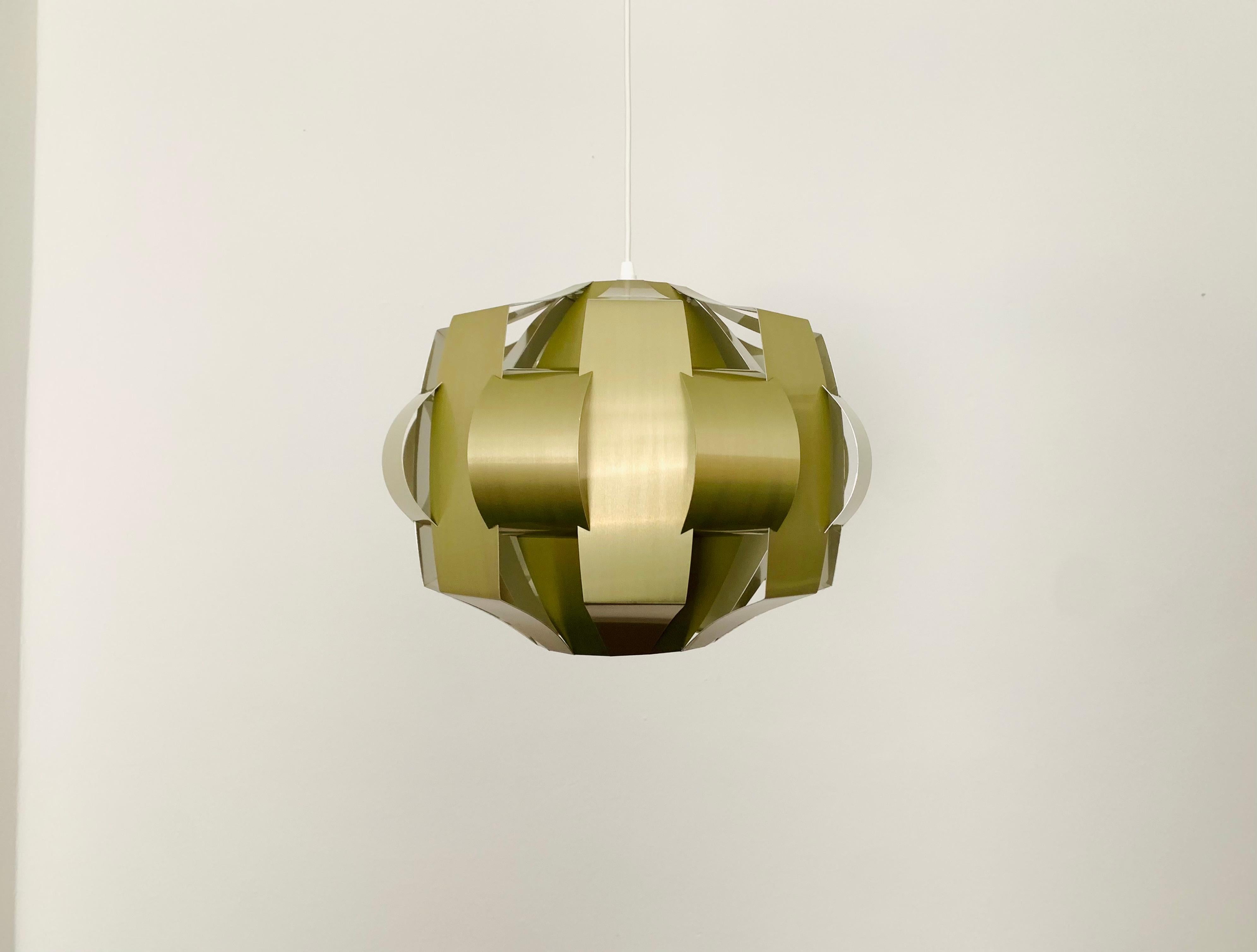 Mid-20th Century Canadian Origami Metal Pendant Lamp For Sale