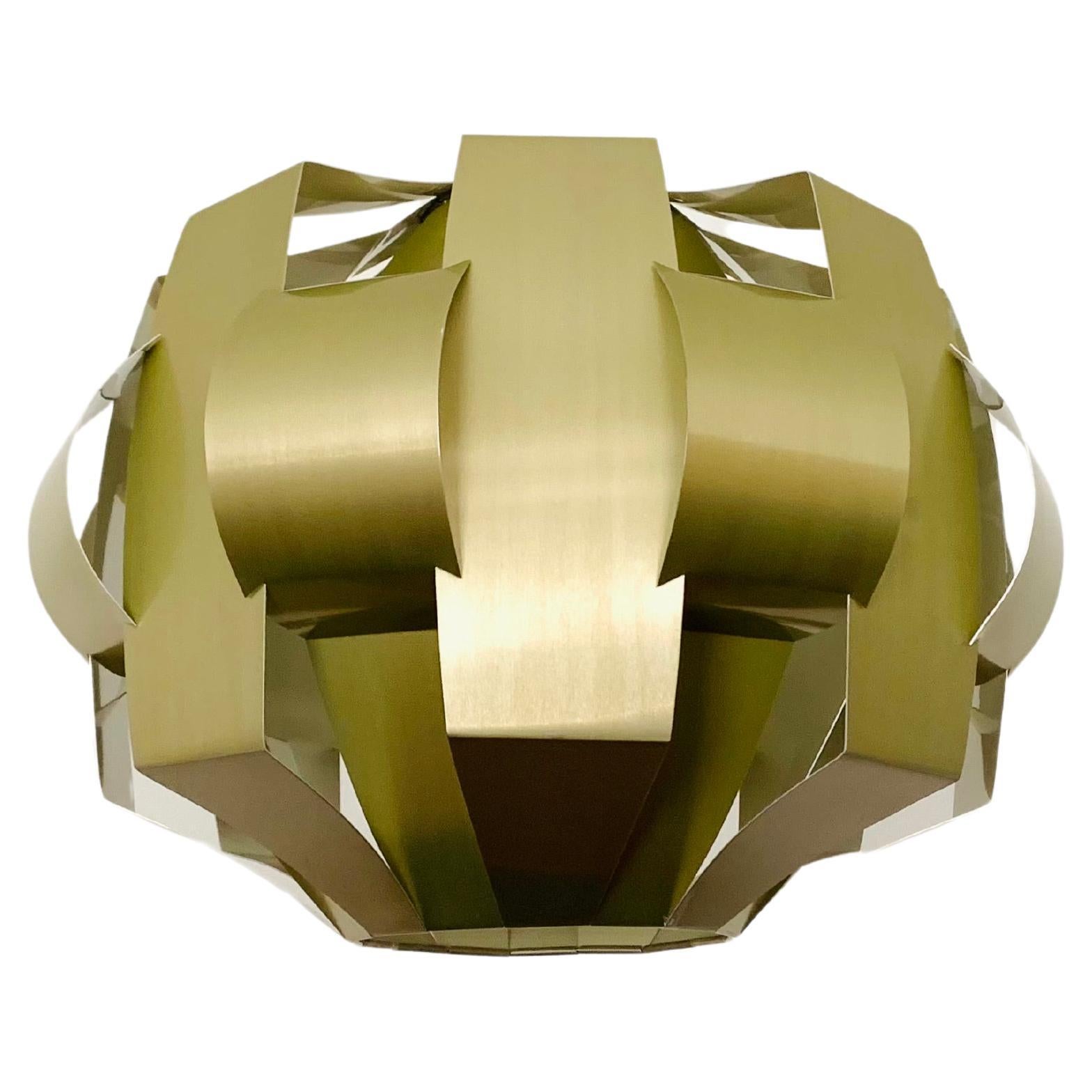 Canadian Origami Metal Pendant Lamp For Sale