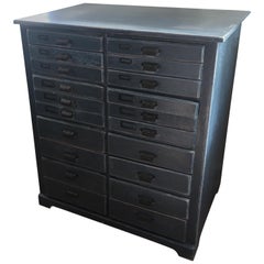 Canadian Painted 20 Drawer Architects Chest