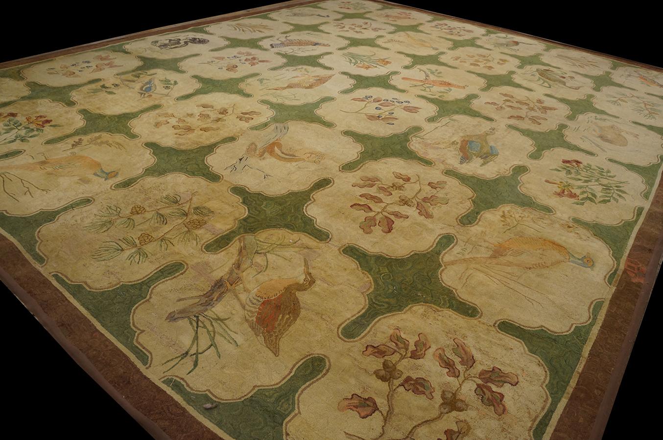 Canadian Pictorial Hooked Rug from New Newfoundland - Cheticamp 4