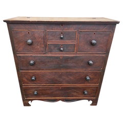 Antique Canadian PIne Bonnet Chest of Drawers