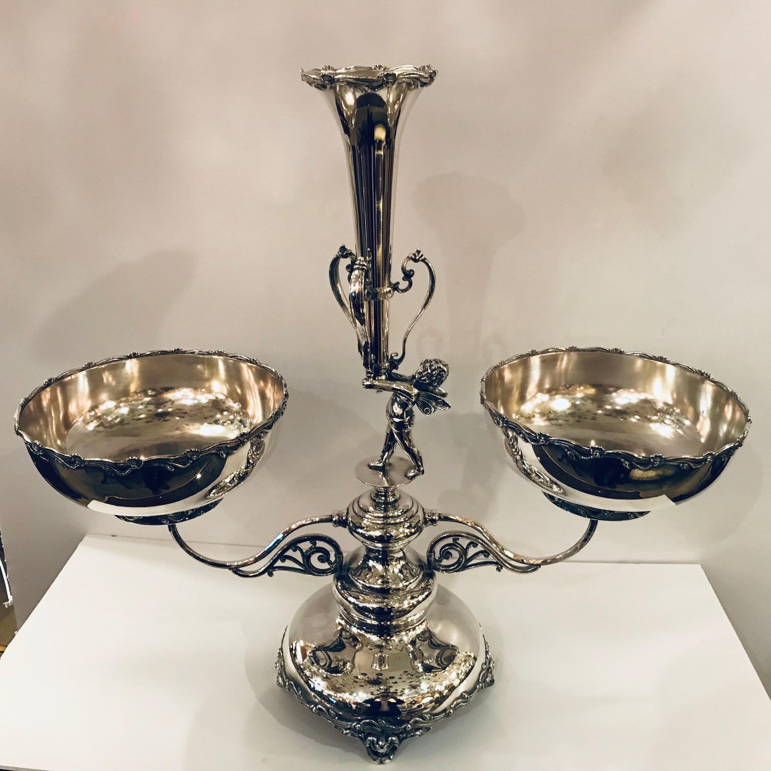 20th Century Canadian Silverplated  Epergne  For Sale