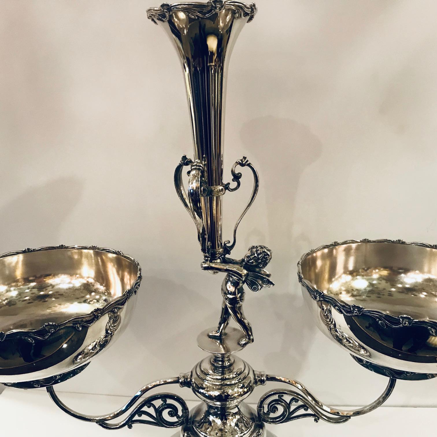 Silver Plate Canadian Silverplated  Epergne  For Sale