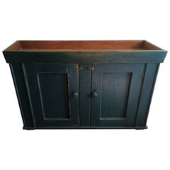 Antique Canadian Two Door Painted Dry Sink