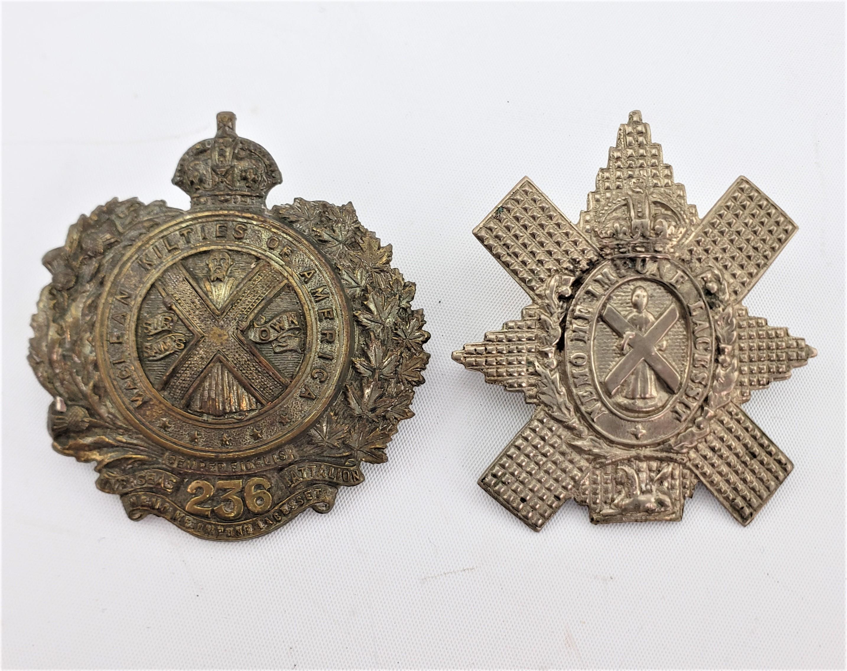 Art Deco Canadian WW1 21st Regiment Soldier's Uniform Buttons, Badges & Medals Grouping For Sale