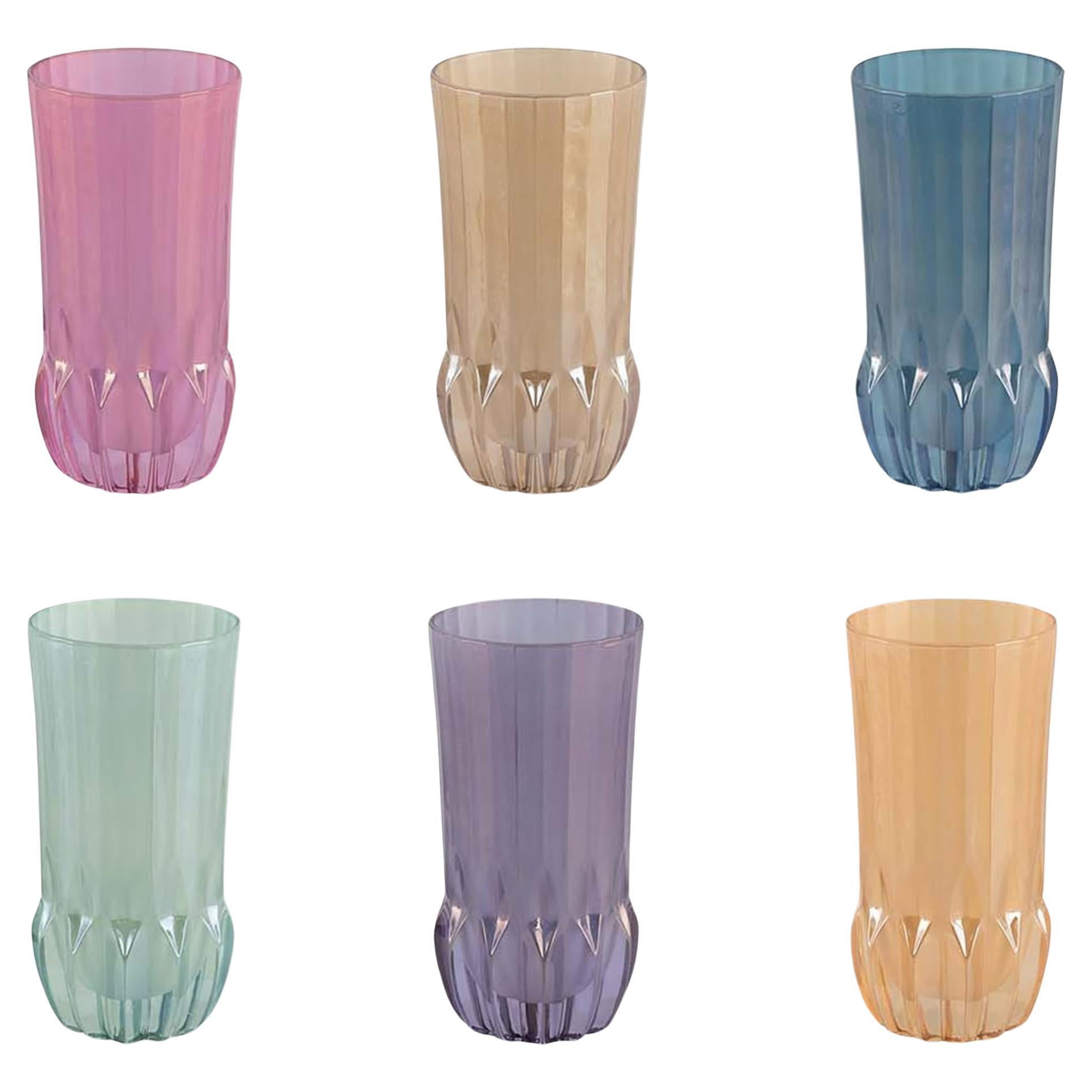 Canal Set of 6 Soft Drink Glasses For Sale