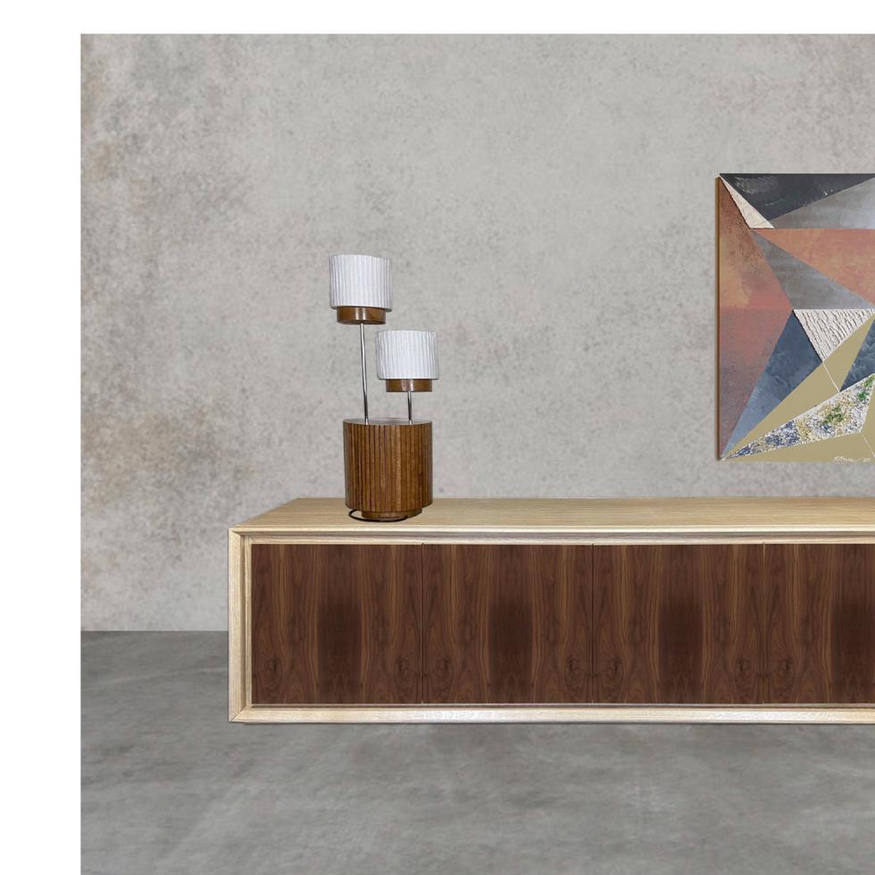 Canaletto 4-türiges Sideboard aus Nussbaum und Durmast von Mascia Meccani (Holz) im Angebot