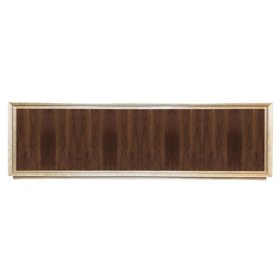 Canaletto 4-Door Walnut & Durmast Sideboard by Mascia Meccani For Sale