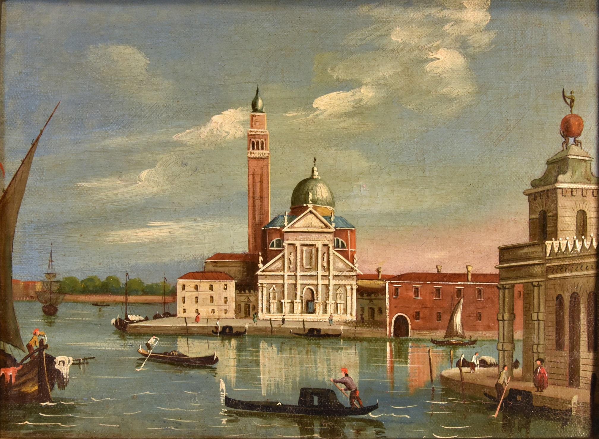 San Giorgio Marina Canaletto dipinto del XIX secolo Olio su tela Antico maestro - Painting di Canaletto (Venice, 1697 – 1768)