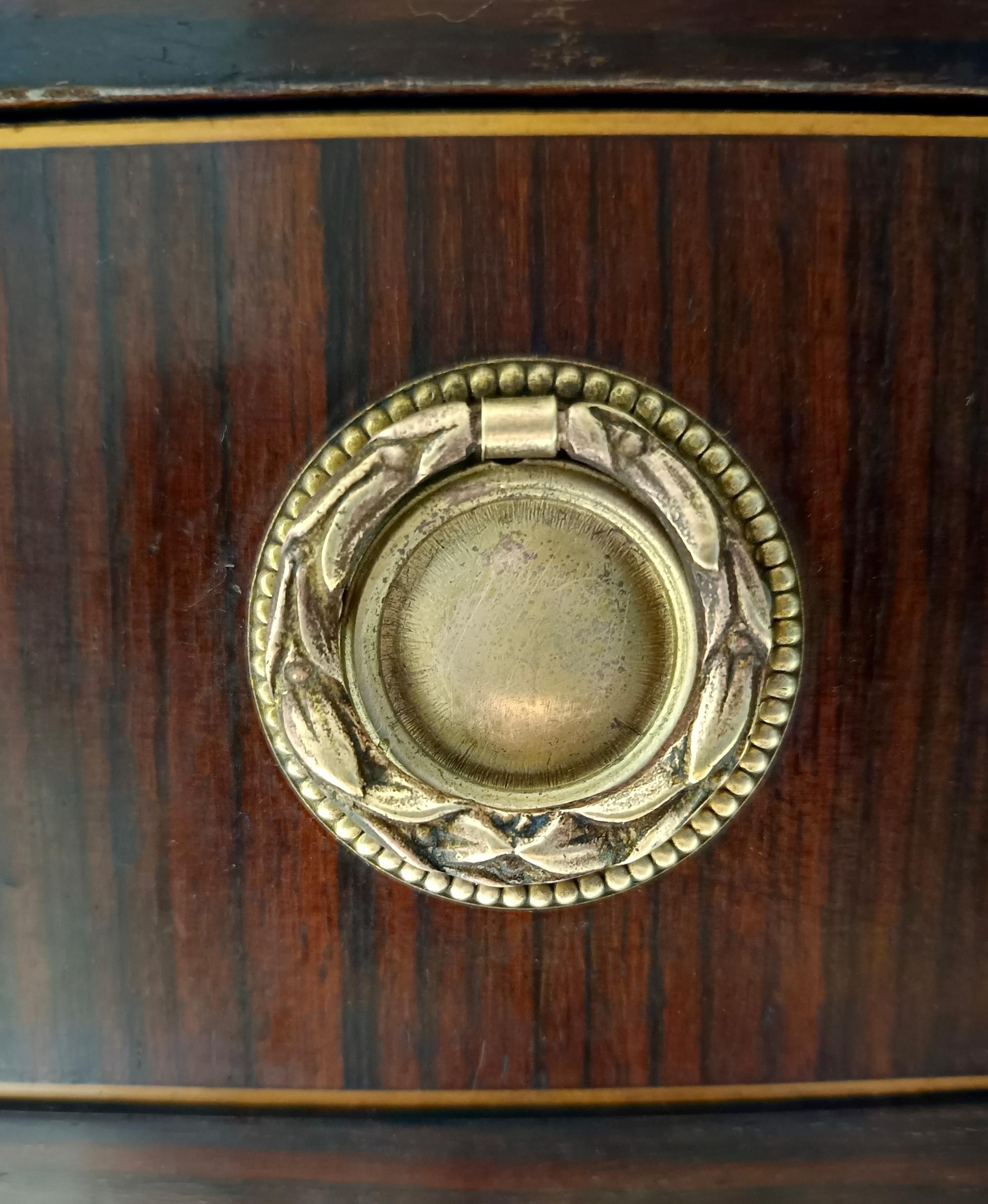 Canaletto Walnut Console with a Demilune White Marble Top attr. to Paolo Buffa 7