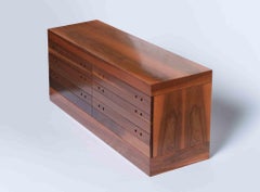 1960s Canaletto Walnut Veneered Chest of Drawers, Italian Minimalist